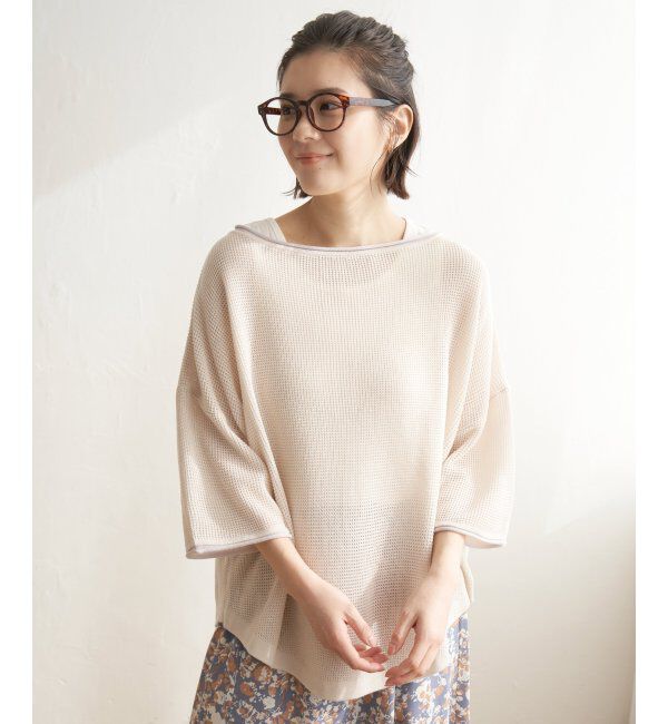 Lbc with Life「ラーベン編みバックボタンプルオーバー」|カーディガン|