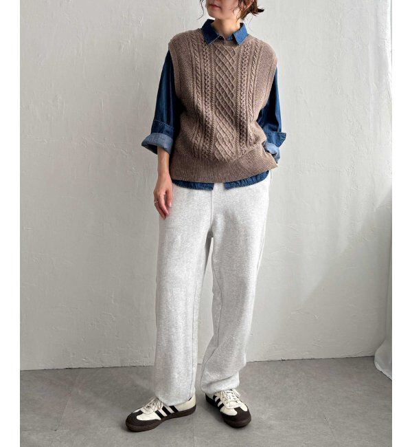 Lbc with Life「ウール混ケーブル2WAYベスト」|ニット・セーター|