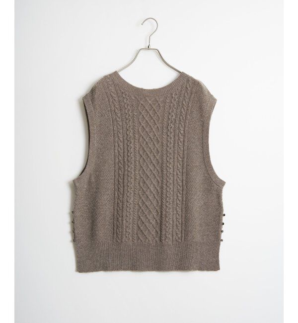 Lbc with Life「ウール混ケーブル2WAYベスト」|ニット・セーター|