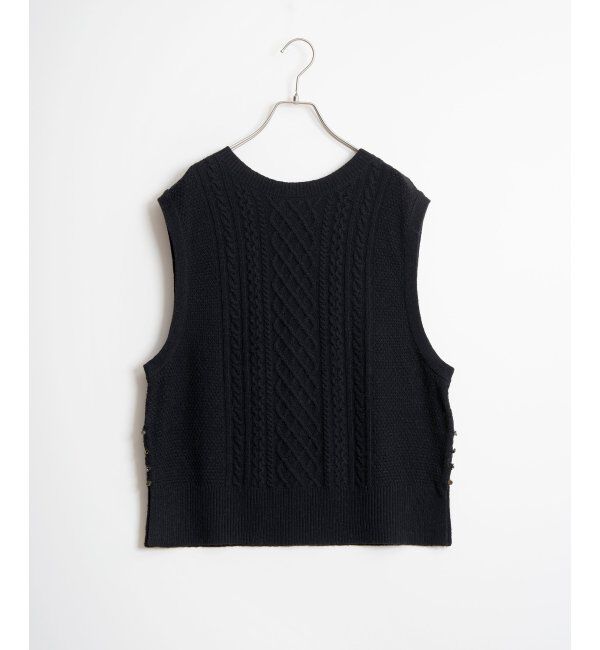 Lbc with Life「ウール混ケーブル2WAYベスト」|ニット・セーター|