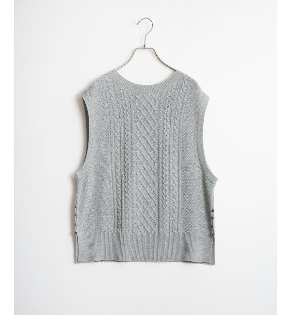 Lbc with Life「ウール混ケーブル2WAYベスト」|ニット・セーター|