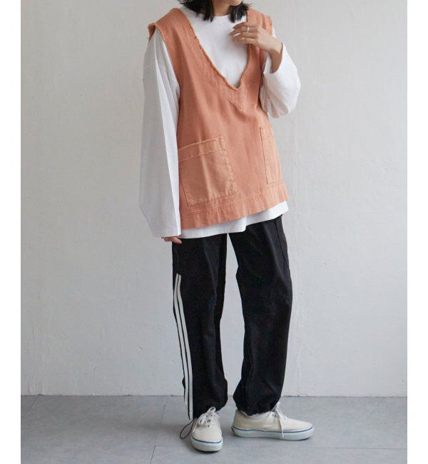 VENCE share style「ポプリンライン入りカーゴパンツ」|デニム|