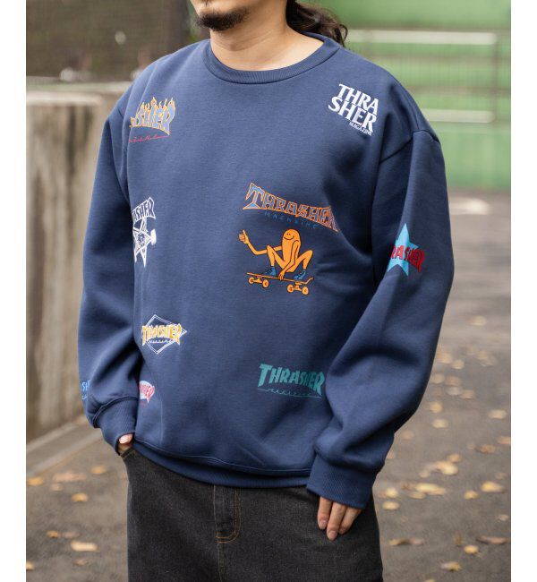 VENCE share style「THRASHER スラッシャー 総柄スウェット」|スウェット・ジャージ|