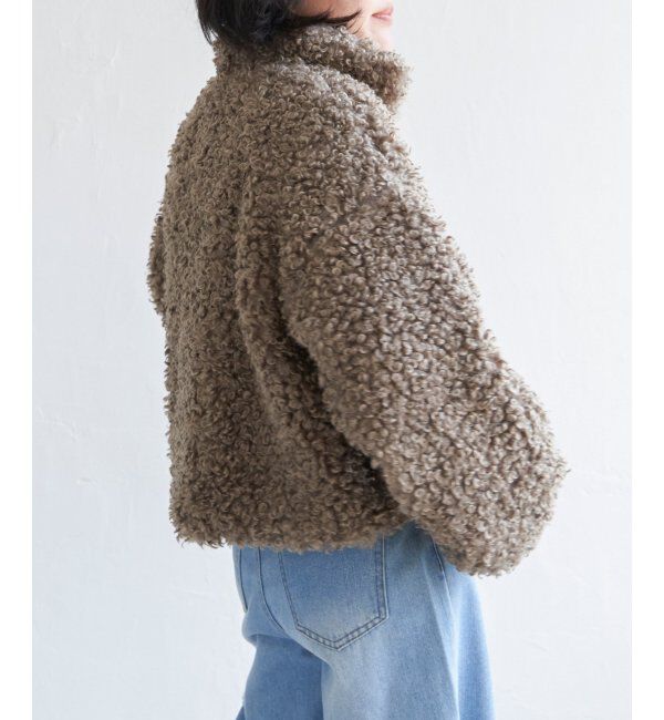 VENCE share style「プードルファースタンドジャケット/スタンドカラー/ショートジャケット」|ブルゾン・スタジャン|