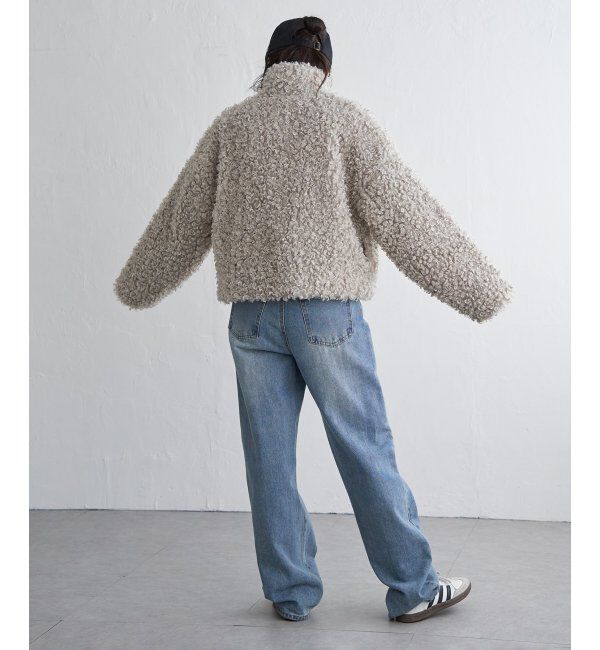 VENCE share style「プードルファースタンドジャケット/スタンドカラー/ショートジャケット」|ブルゾン・スタジャン|