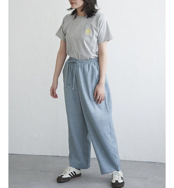 VENCE share style「リネンライクツイルバレルパンツ」|デニム|