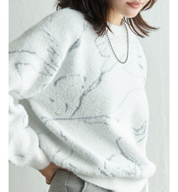 VENCE share style「ニュアンス柄シャガードプルオーバー」|ニット・セーター|
