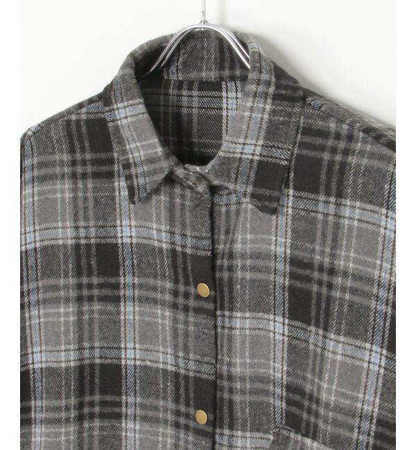 VENCE share style「起毛チェックオーバーシャツ」|シャツ・ブラウス|