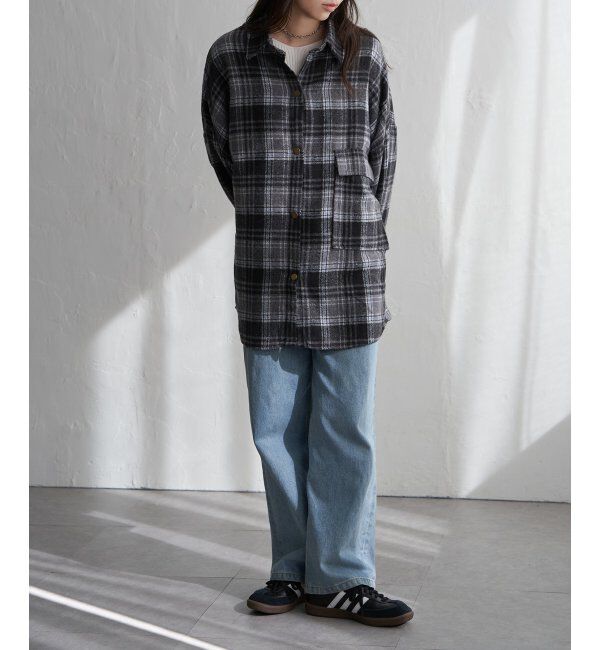 VENCE share style「起毛チェックオーバーシャツ」|シャツ・ブラウス|