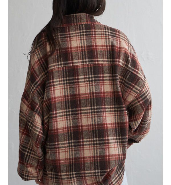 VENCE share style「起毛チェックオーバーシャツ」|シャツ・ブラウス|