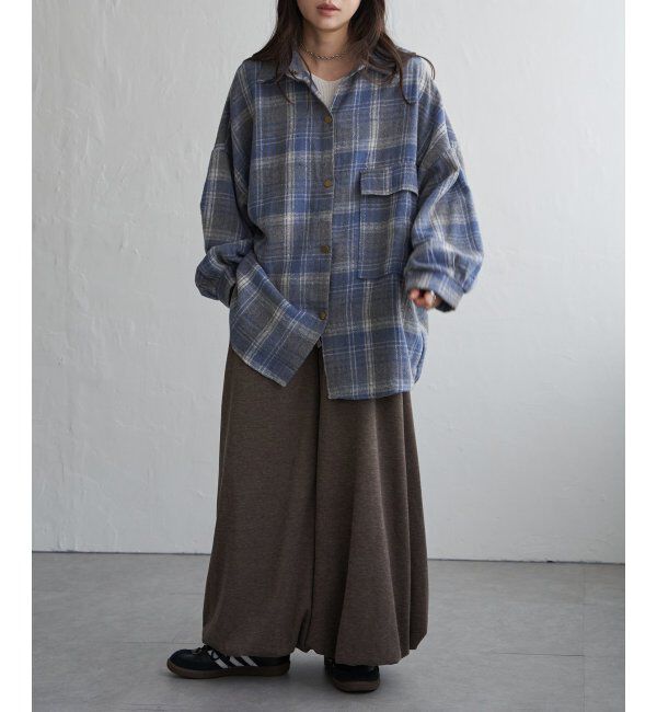 VENCE share style「起毛チェックオーバーシャツ」|シャツ・ブラウス|