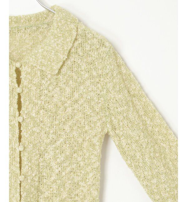 VENCE share style「ツイード風スラブポロカーディガン」|カーディガン|