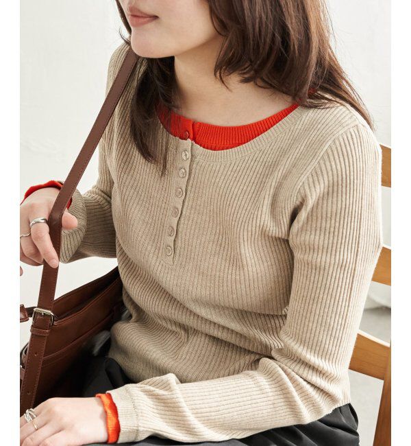 VENCE share style「12G配色ヘンリープルオーバー」|タンクトップ|