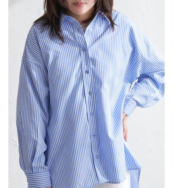 VENCE share style「テールカットシャツ」|シャツ・ブラウス|サックスブルー