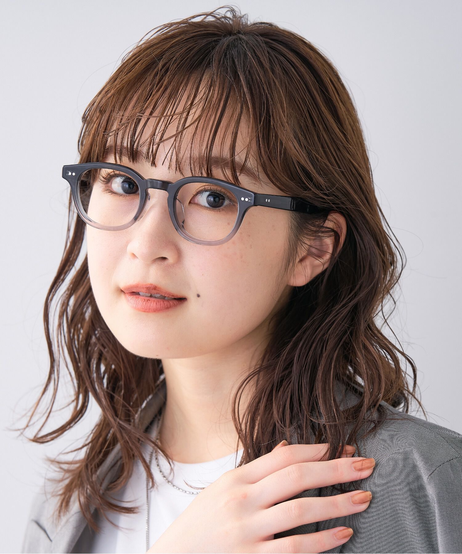  「ウェリントン型 ｜太縁メガネ｜黒縁メガネ｜ ユニセックス｜CLASSIC レンズ交換券付き」|メガネ|ブラック系その他