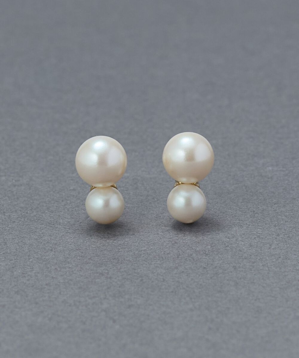 Phoebe「【金属アレルギー対応】ツインパールセラミックピアス」|ピアス|