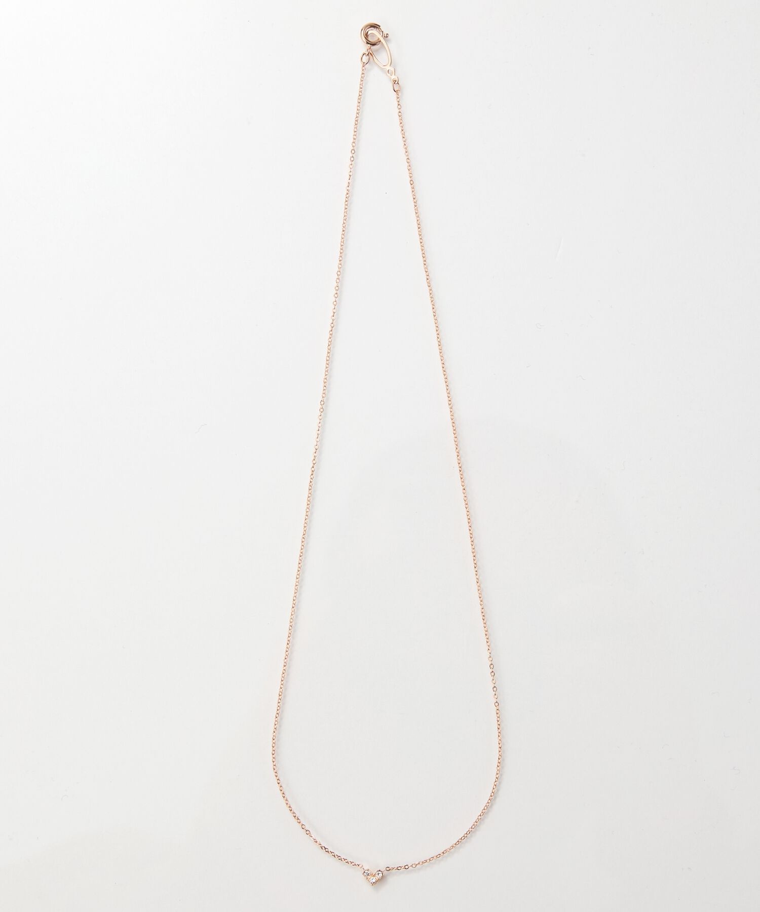 Phoebe「【金属アレルギー対応】スリービジューミニハートネックレス」|ネックレス|