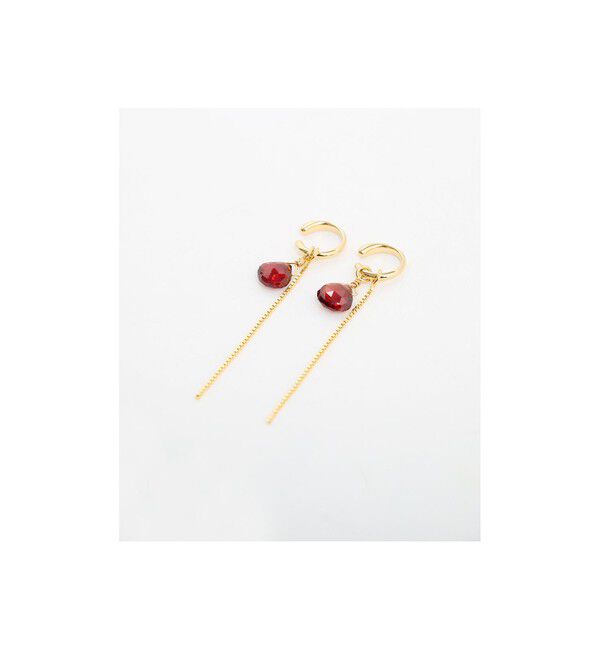 ete「イヤリング&イヤリングチャーム ナチュラルストーン/チェーン」|イヤリング|