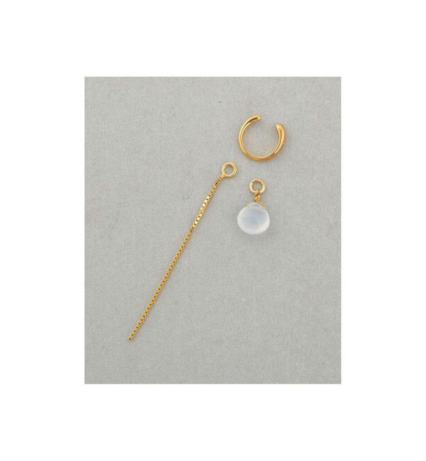 ete「イヤリング&イヤリングチャーム ナチュラルストーン/チェーン」|イヤリング|