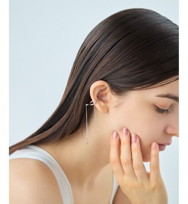 ete「[アシンメトリー] ナチュラルストーン イヤーカフ」|イヤーカフ|