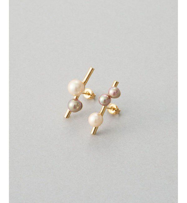 Jouete「ピアス カラーパール アシンメトリー」|ピアス|