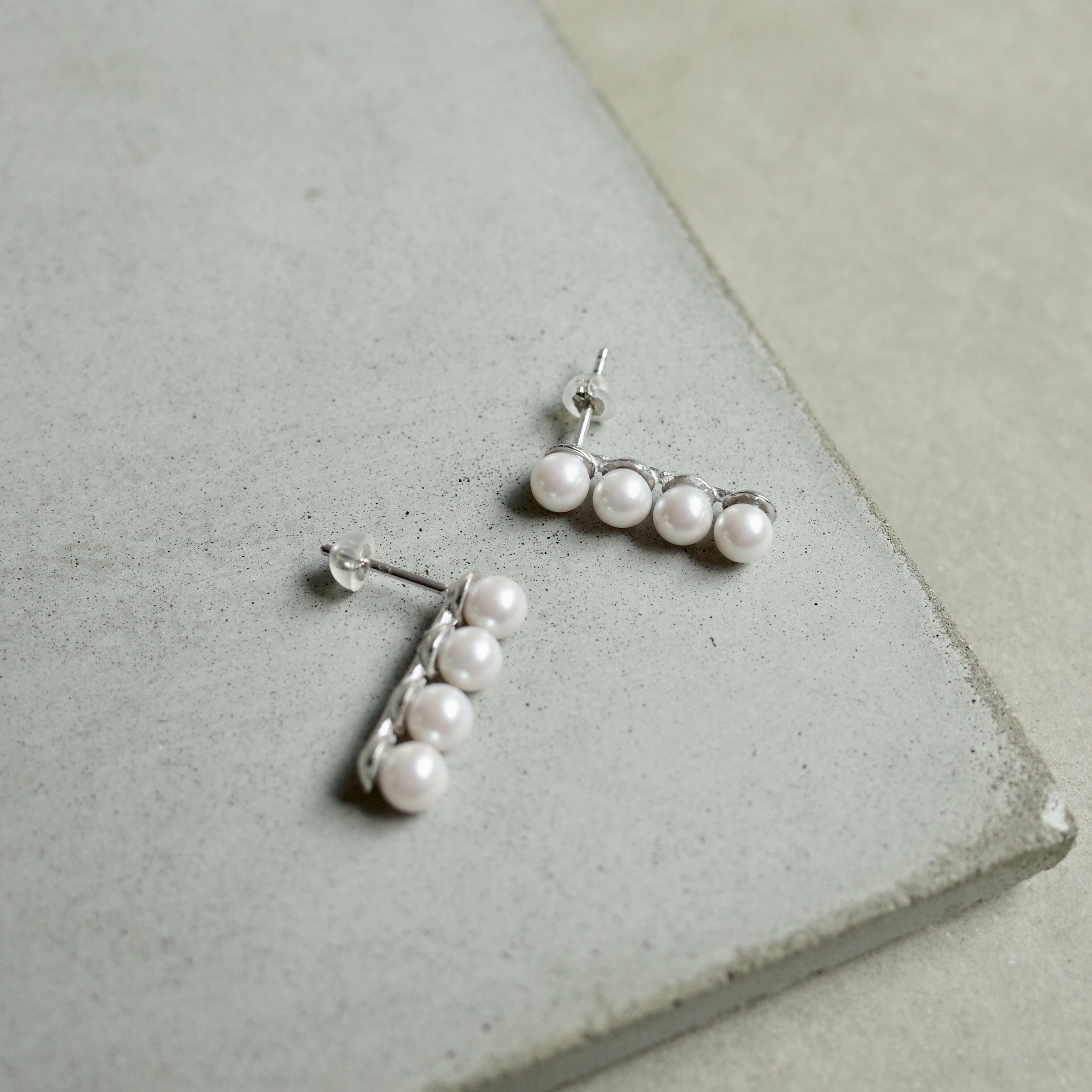 warmth「Straight Pearl Pierce」|ピアス|シルバー