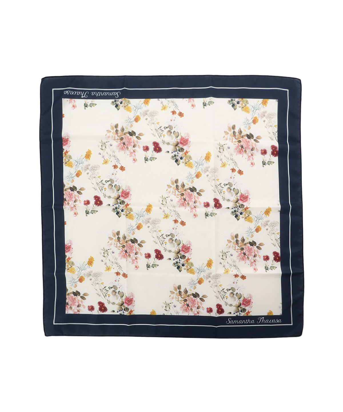 Samantha Thavasa「フラワースカーフ」|その他|ネイビー