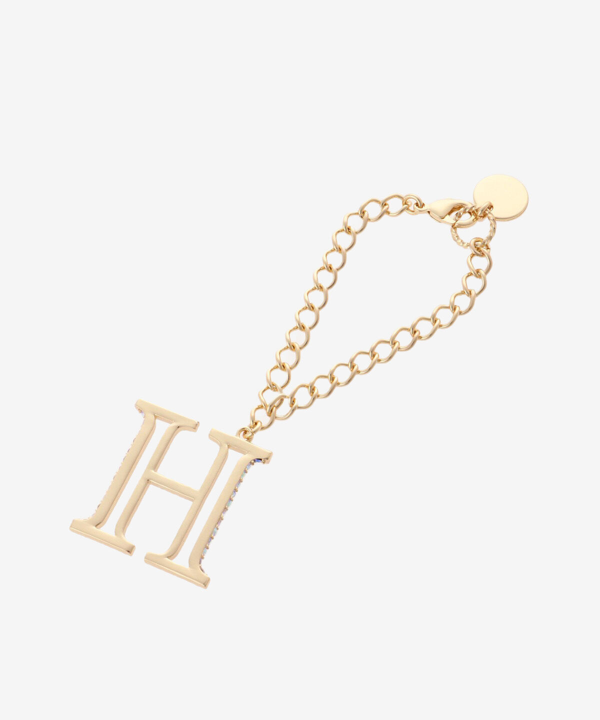 Samantha Vega「サイドビジューイニシャルバッグチャーム(H)」|チャーム・キーホルダー|