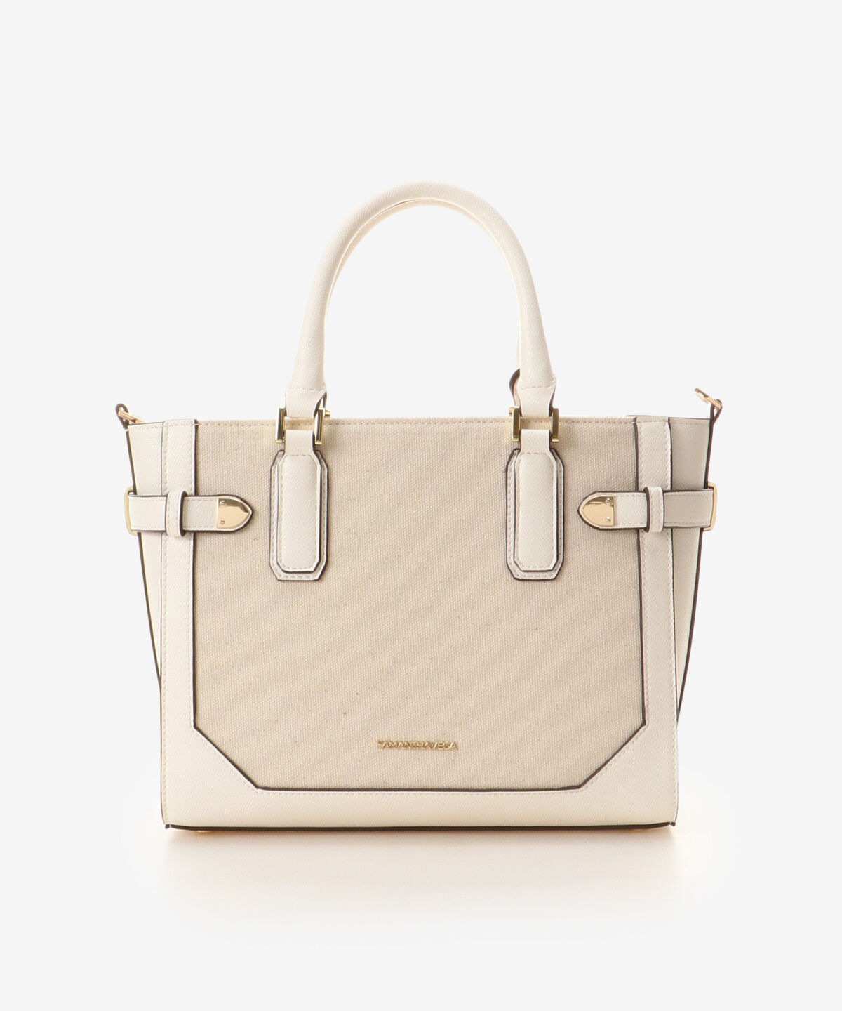 Samantha Vega「キャンバスベルト金具ハンドバッグ」|ハンドバッグ|オフホワイト