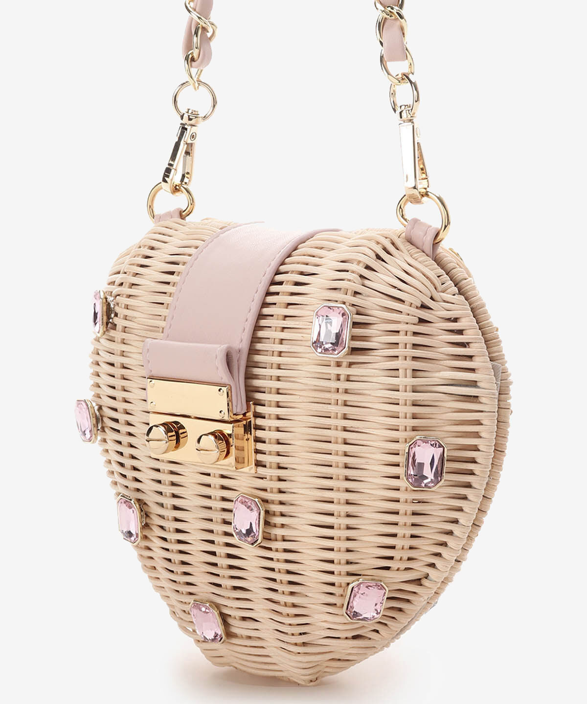 Samantha Vega「ジュエリーハート型ショルダーかごバッグ」|ショルダー・メッセンジャー|