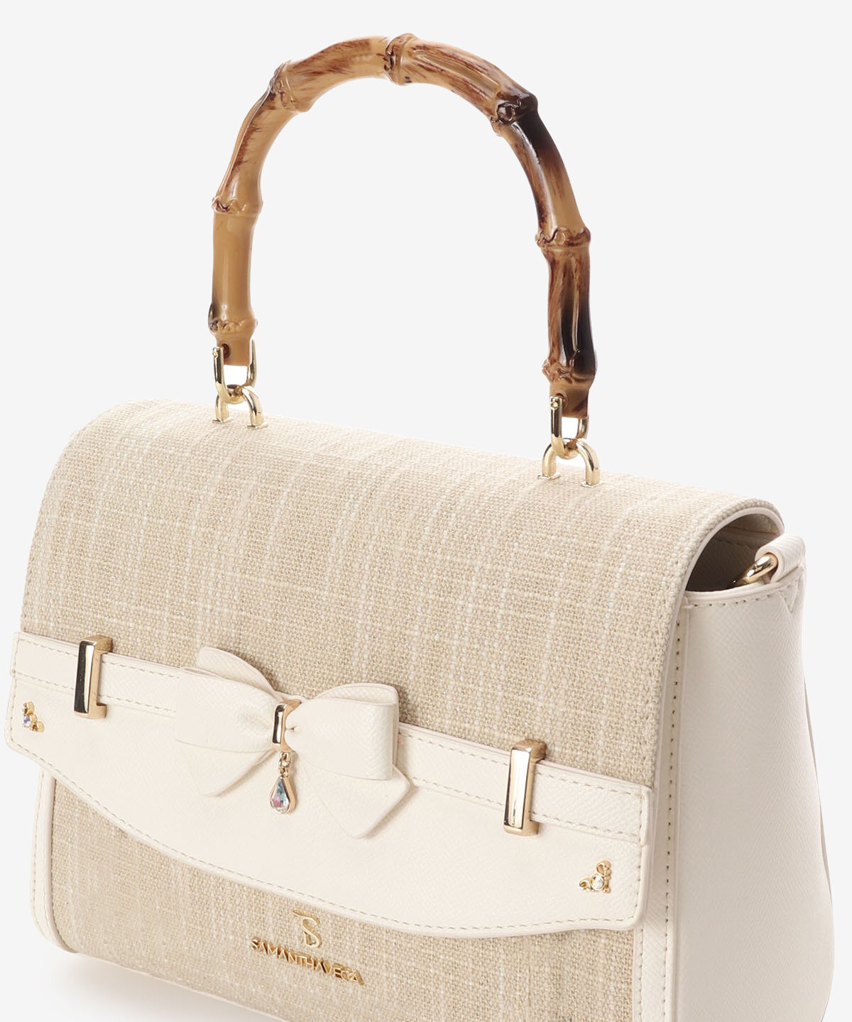 Samantha Vega「マテリアルアクセントリボンショルダーバッグ」|ショルダー・メッセンジャー|