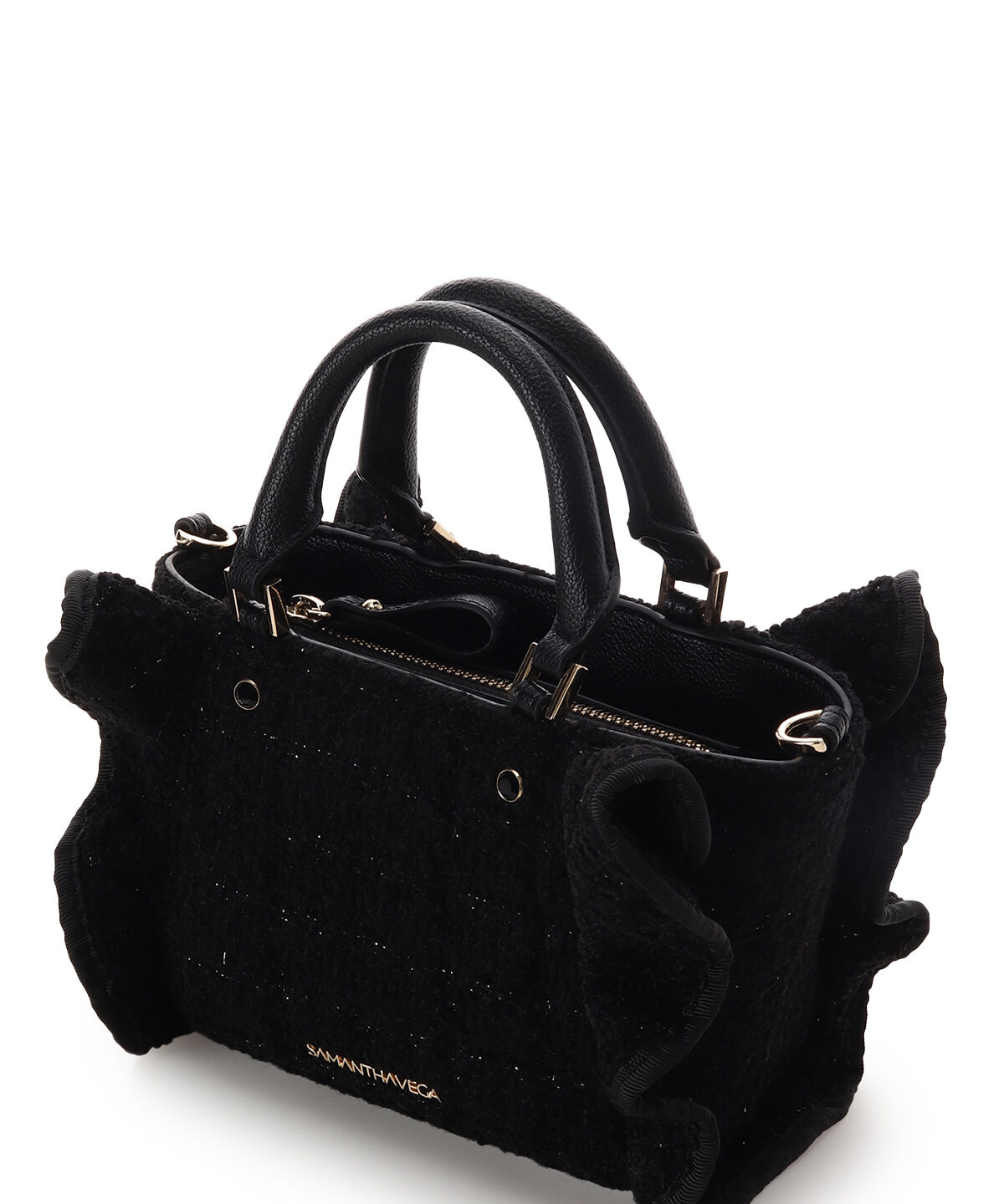 Samantha Vega「ツイードフリルミニショルダーバッグ」|ショルダー・メッセンジャー|