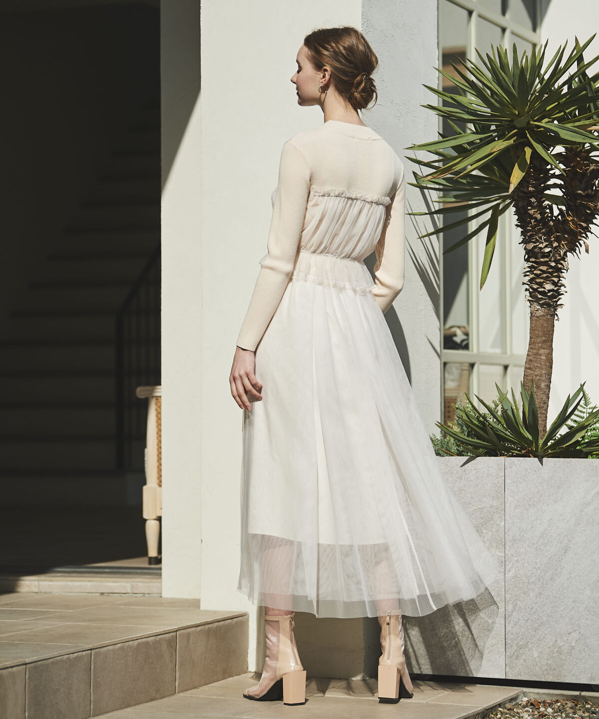 アンドクチュール「レイヤードチュールドッキングワンピース」|ワンピース|