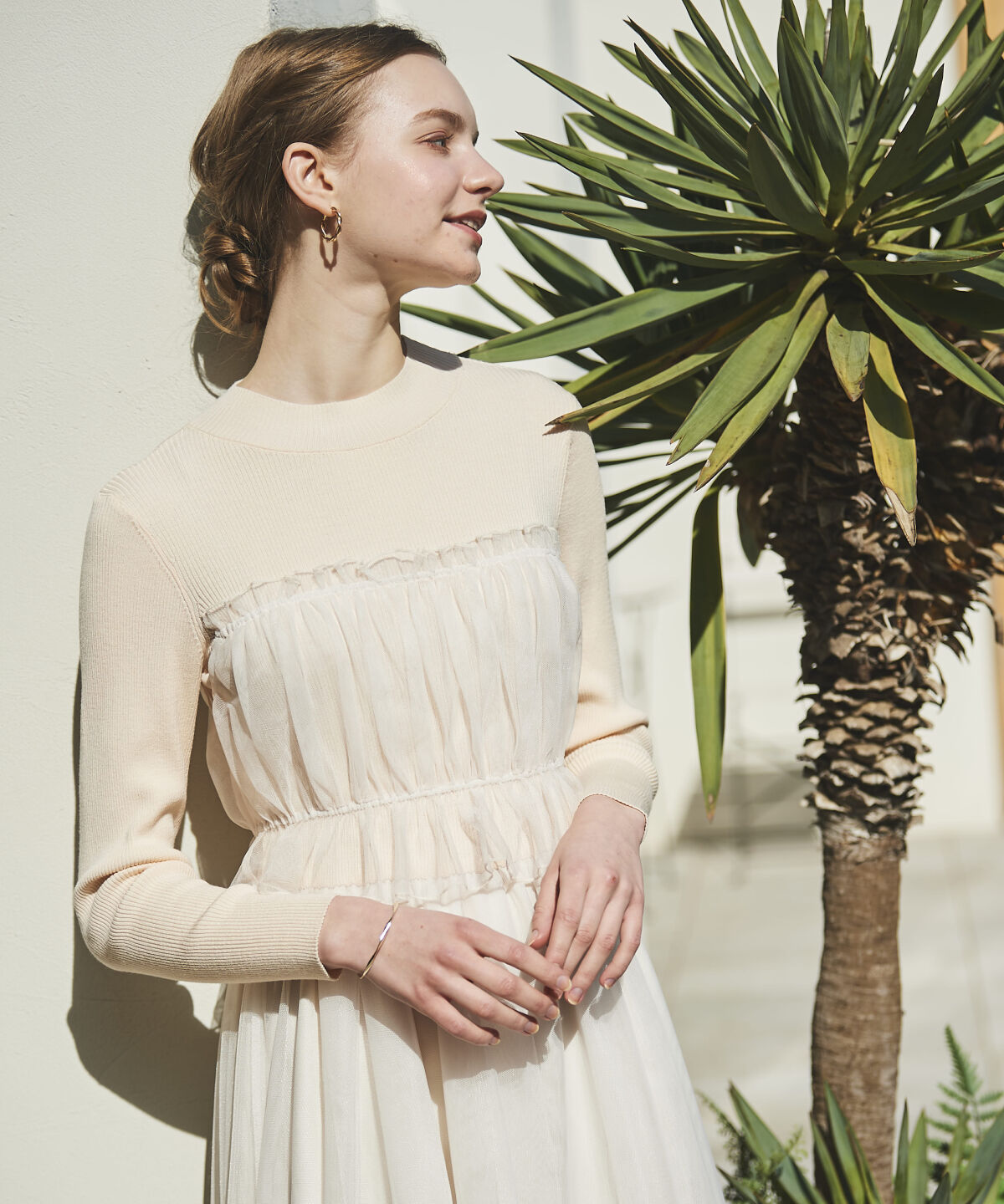 アンドクチュール「レイヤードチュールドッキングワンピース」|ワンピース|