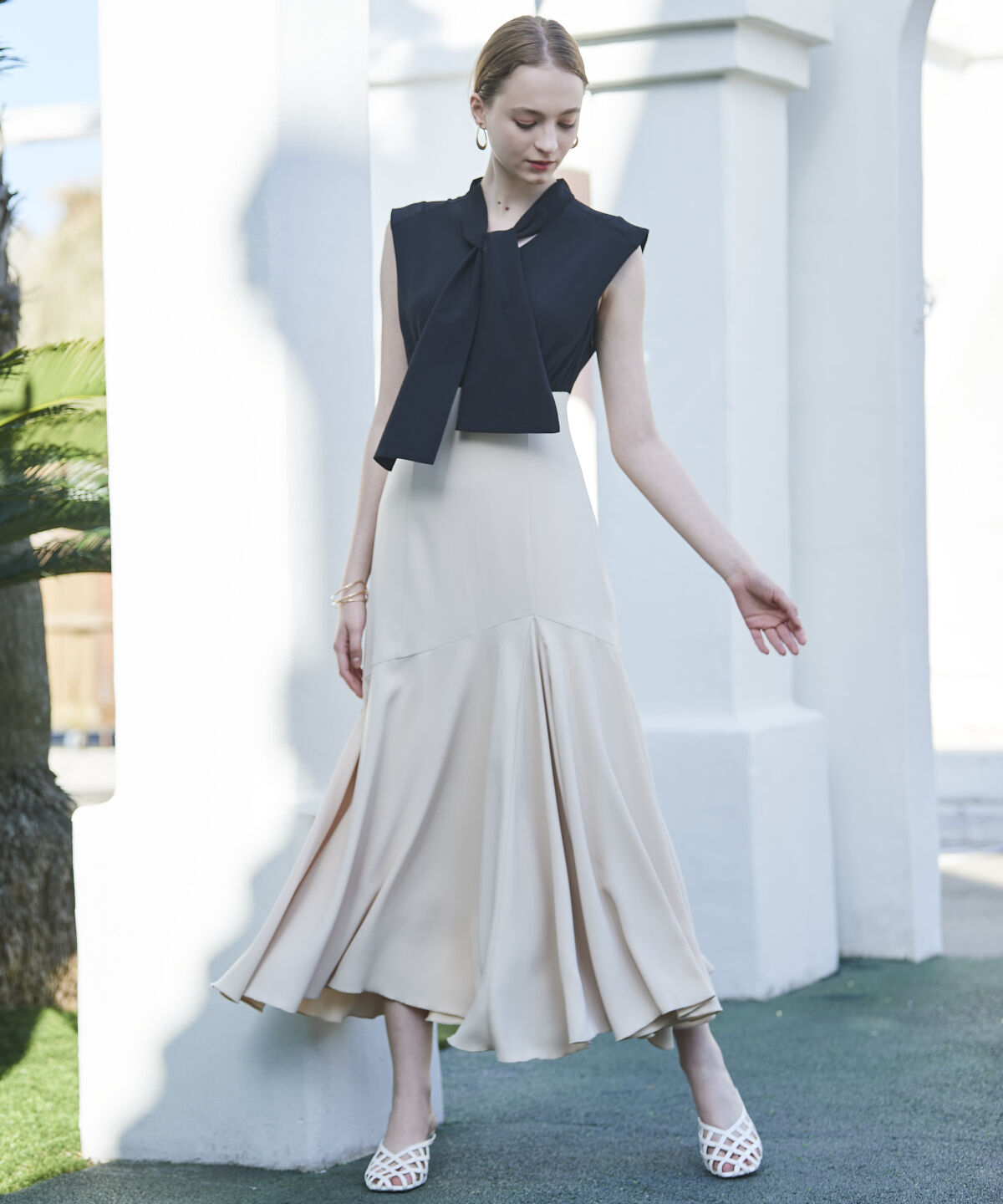 アンドクチュール「ボウタイ付きマーメイドドレス」|ドレス|