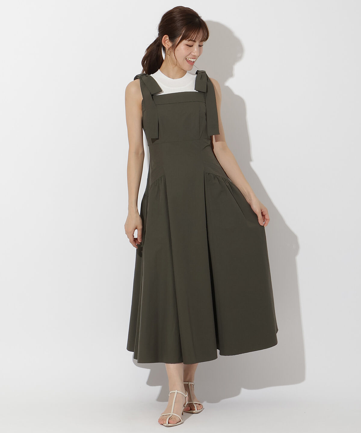 アンドクチュール「ショルダーリボンジャンスカ」|ワンピース|