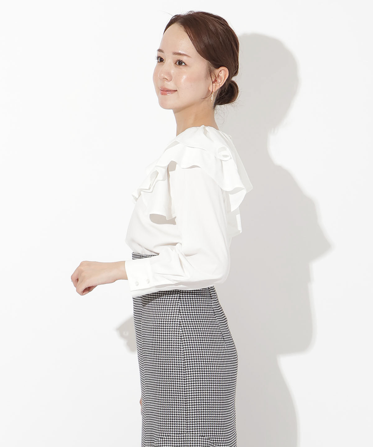 アンドクチュール「フリルケープブラウス」|シャツ・ブラウス|