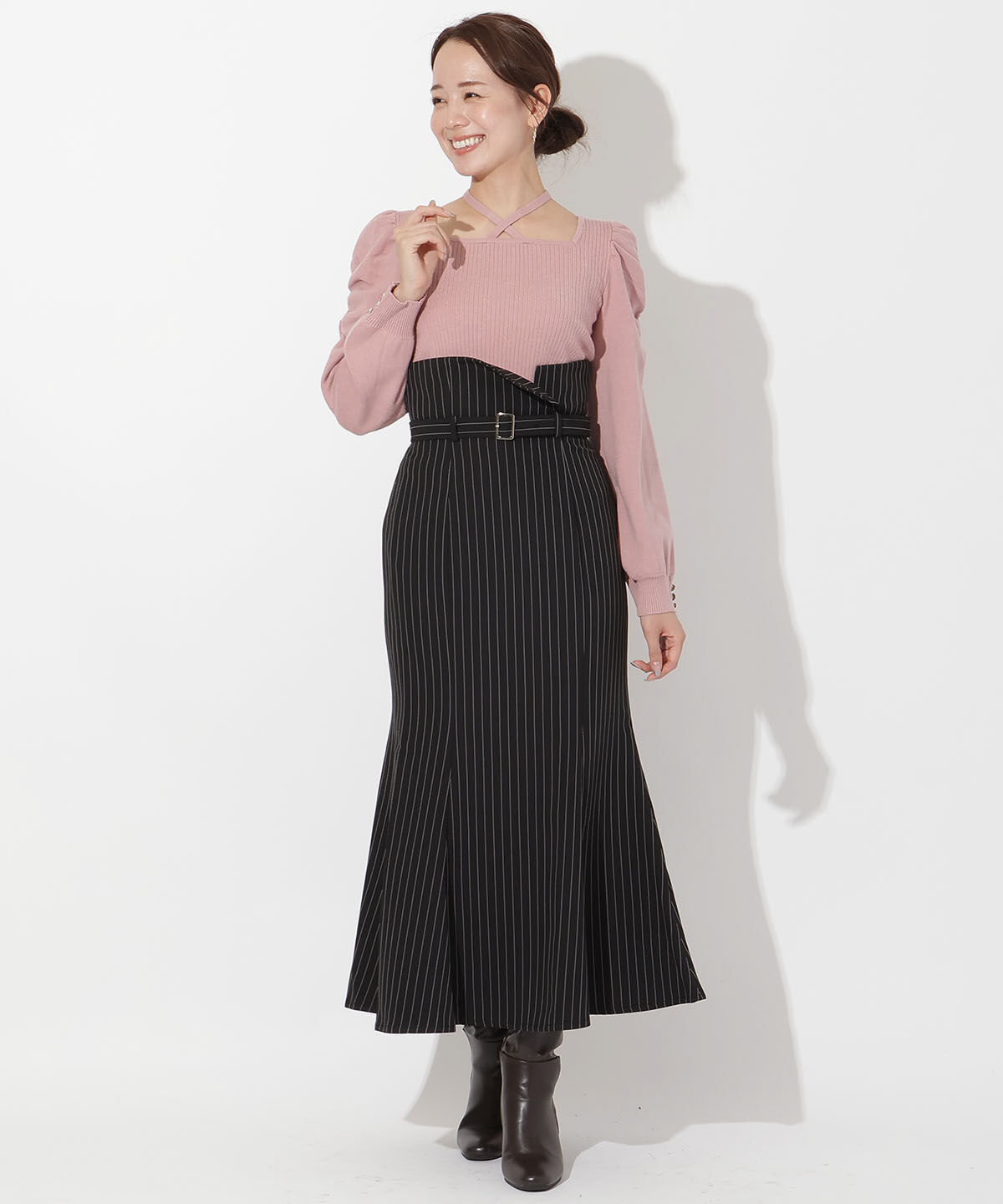 アンドクチュール「ウエスト折り返しマーメイドスカート」|スカート|