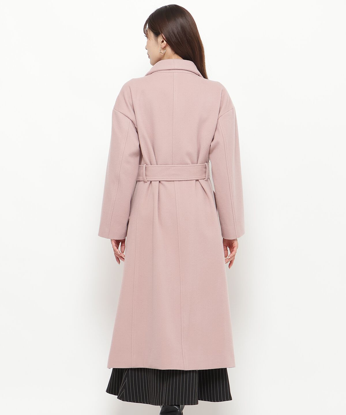 アンドクチュール「ウールビーバービッグカラーロングコート」|ダウン|