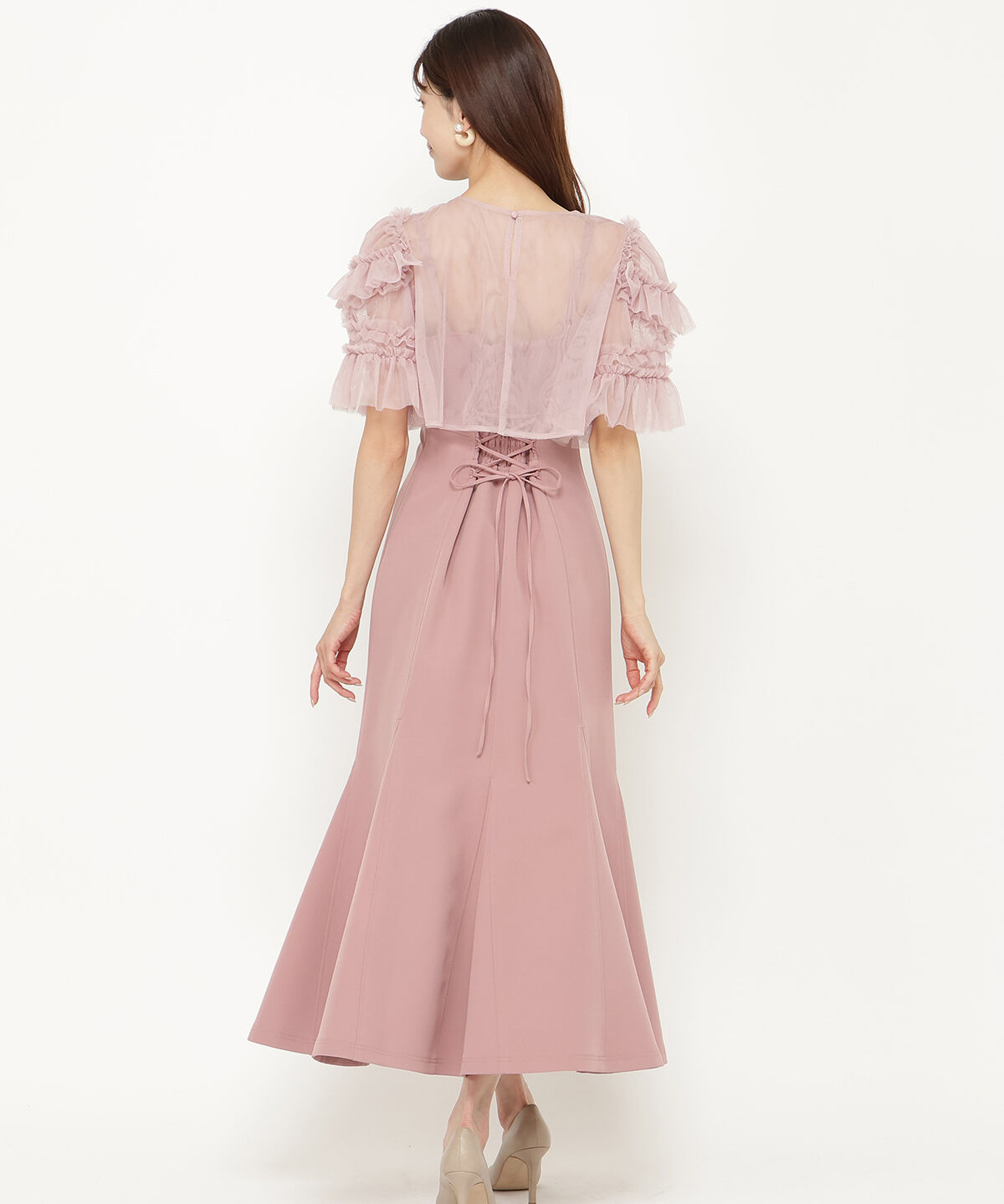 アンドクチュール「チュールフリルマーメイドドレス」|ドレス|