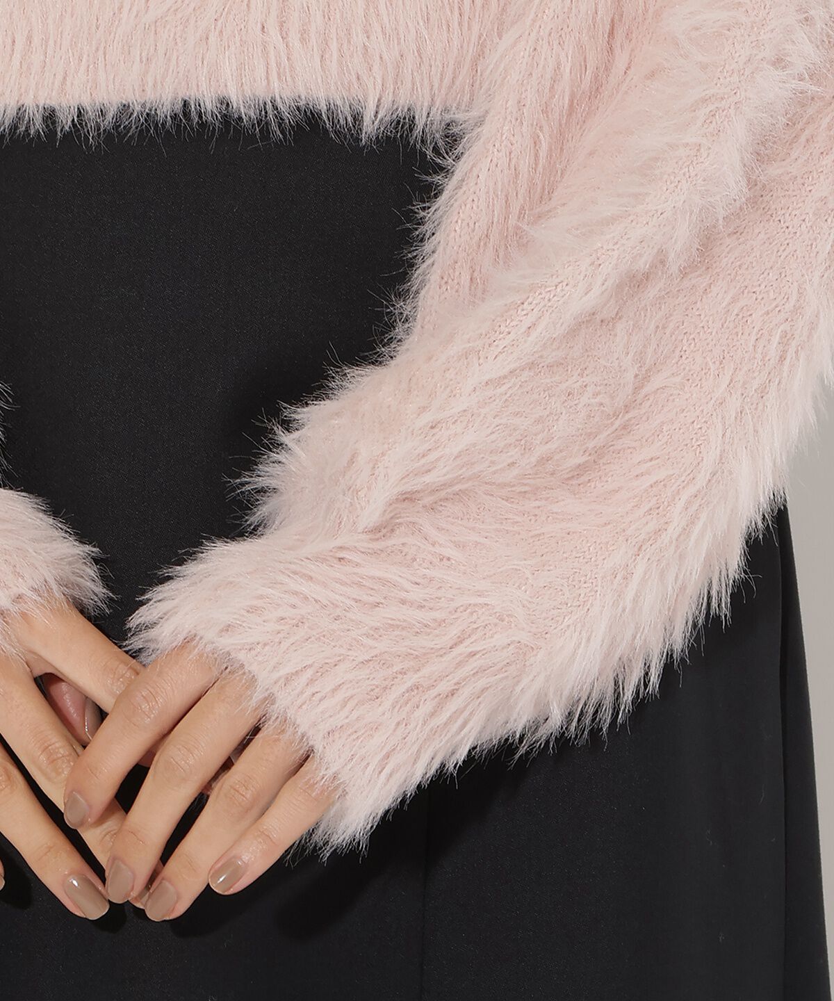 アンドクチュール「ビジューフェザーニットプルオーバー」|ニット・セーター|