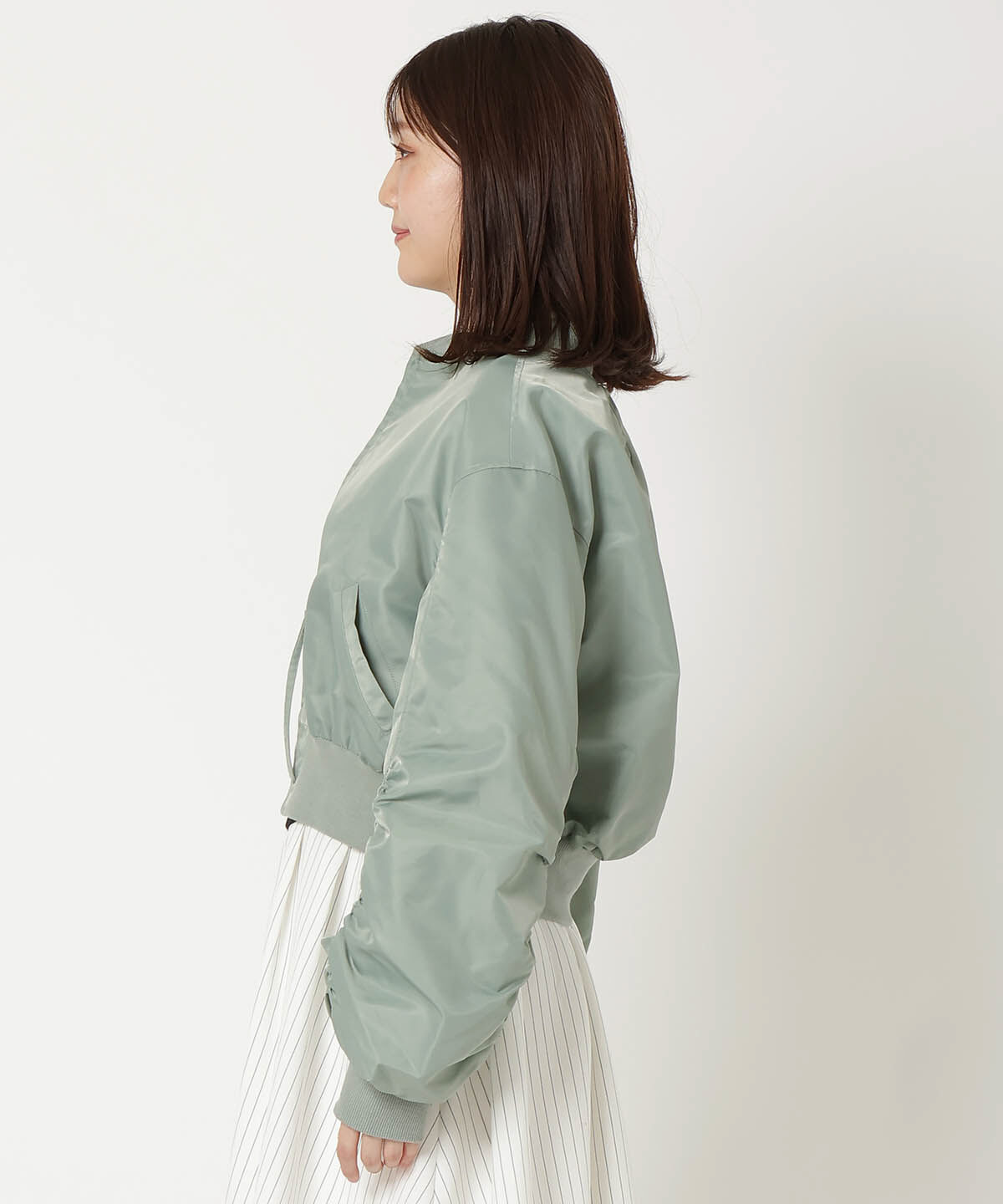 REDYAZEL「袖ギャザーMA-1」|ブルゾン・スタジャン|