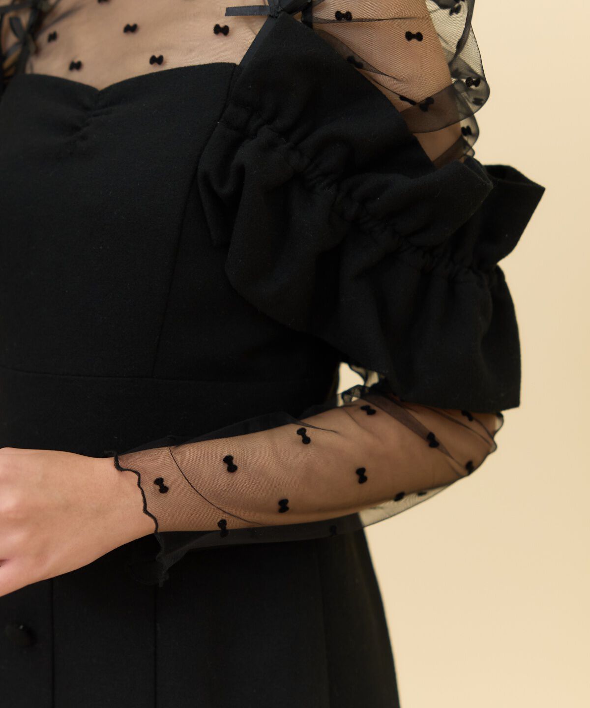 REDYAZEL「シャーリングショルダーミニワンピース」|ワンピース|