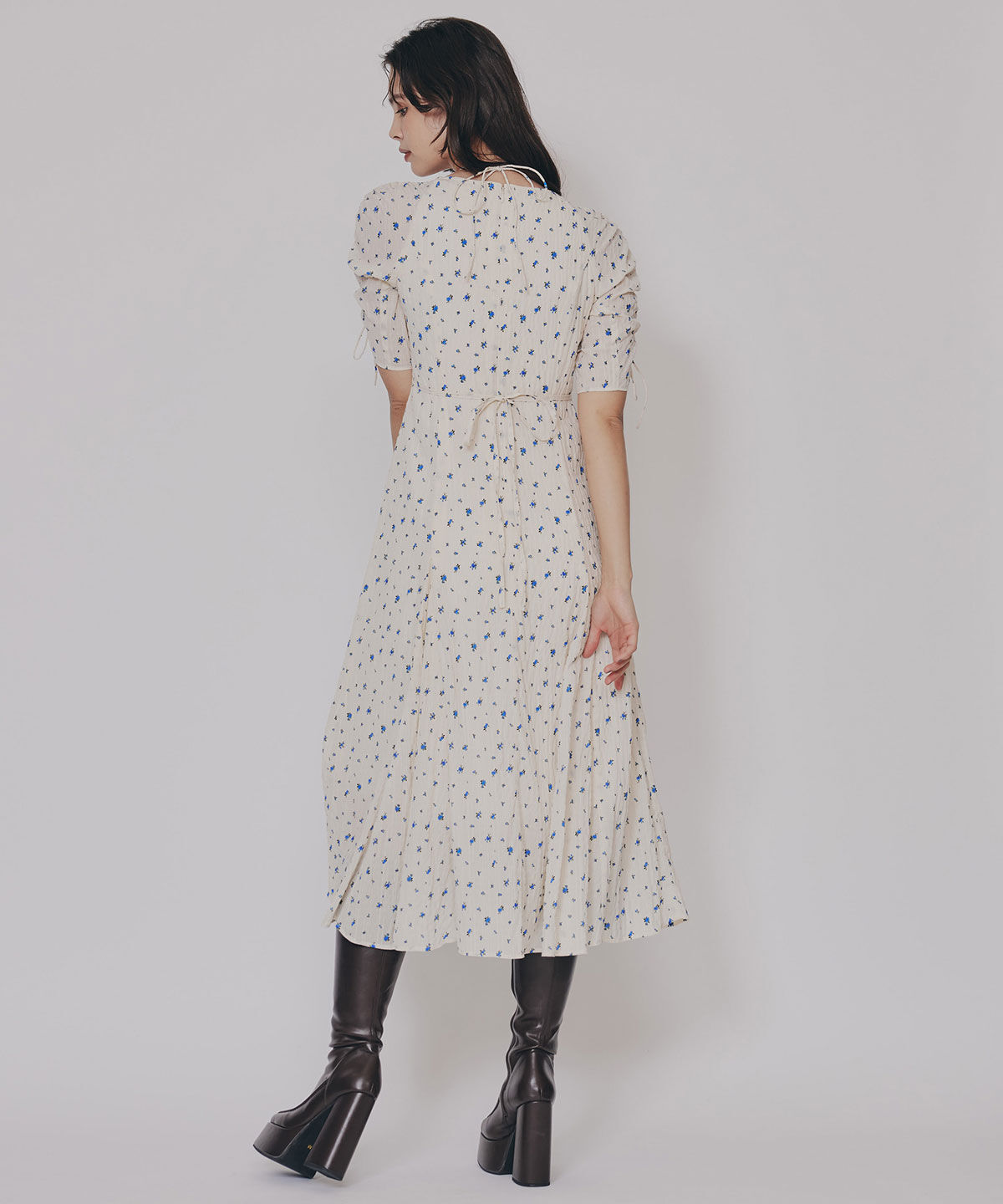 REDYAZEL「ミニフラワーイレヘムロングワンピース」|ワンピース|