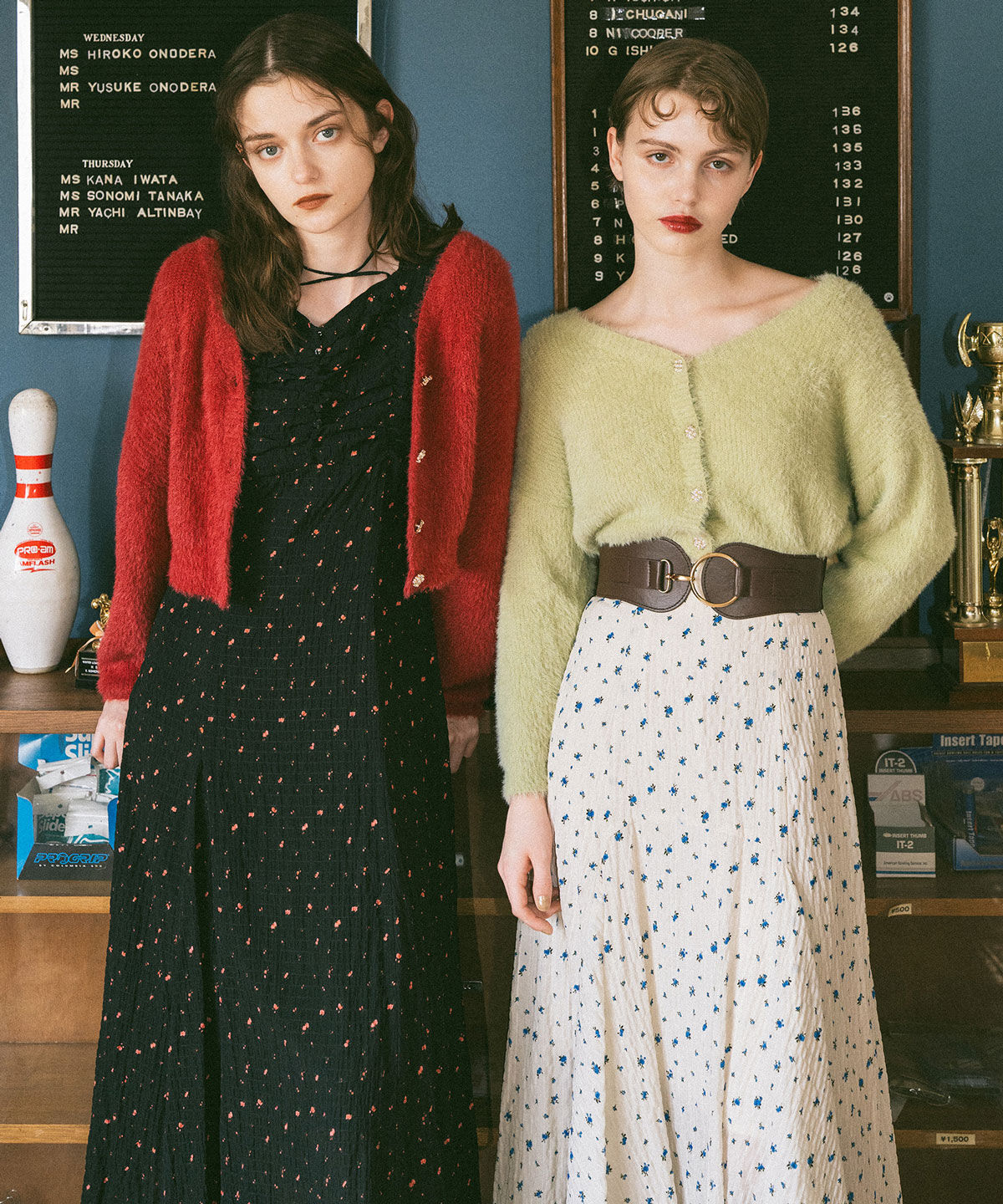 REDYAZEL「ミニフラワーイレヘムロングワンピース」|ワンピース|