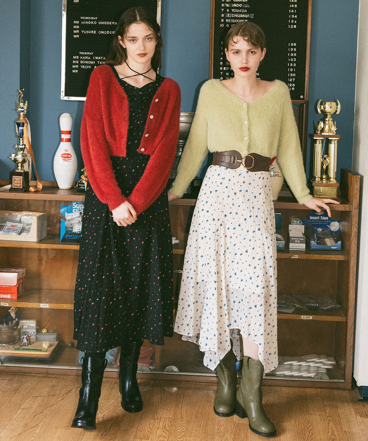 REDYAZEL「ミニフラワーイレヘムロングワンピース」|ワンピース|