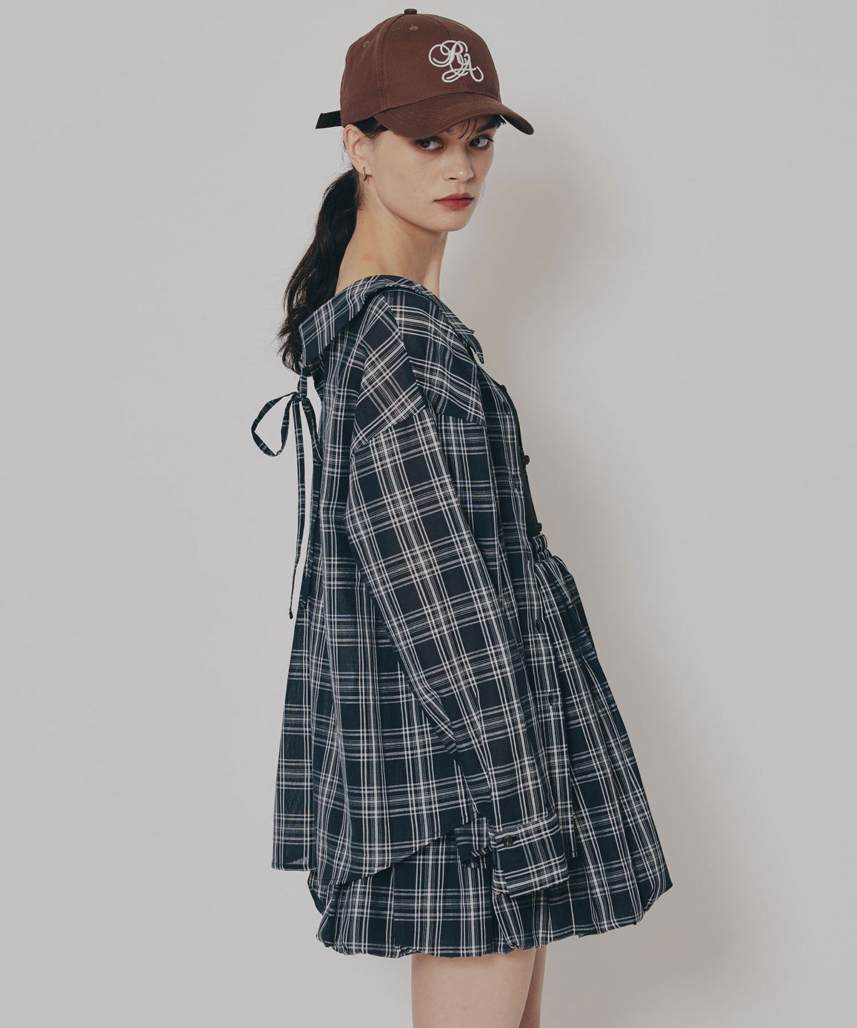 REDYAZEL「マルチWAYチェックブラウス&times;バルーンスカートセットアップ」|ワンピース|