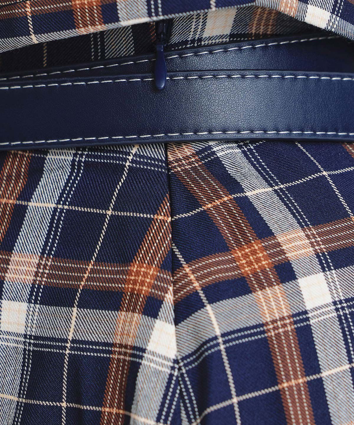 REDYAZEL「バイカラーチェックブラウス&times;フレアロングスカートセットアップ」|ワンピース|