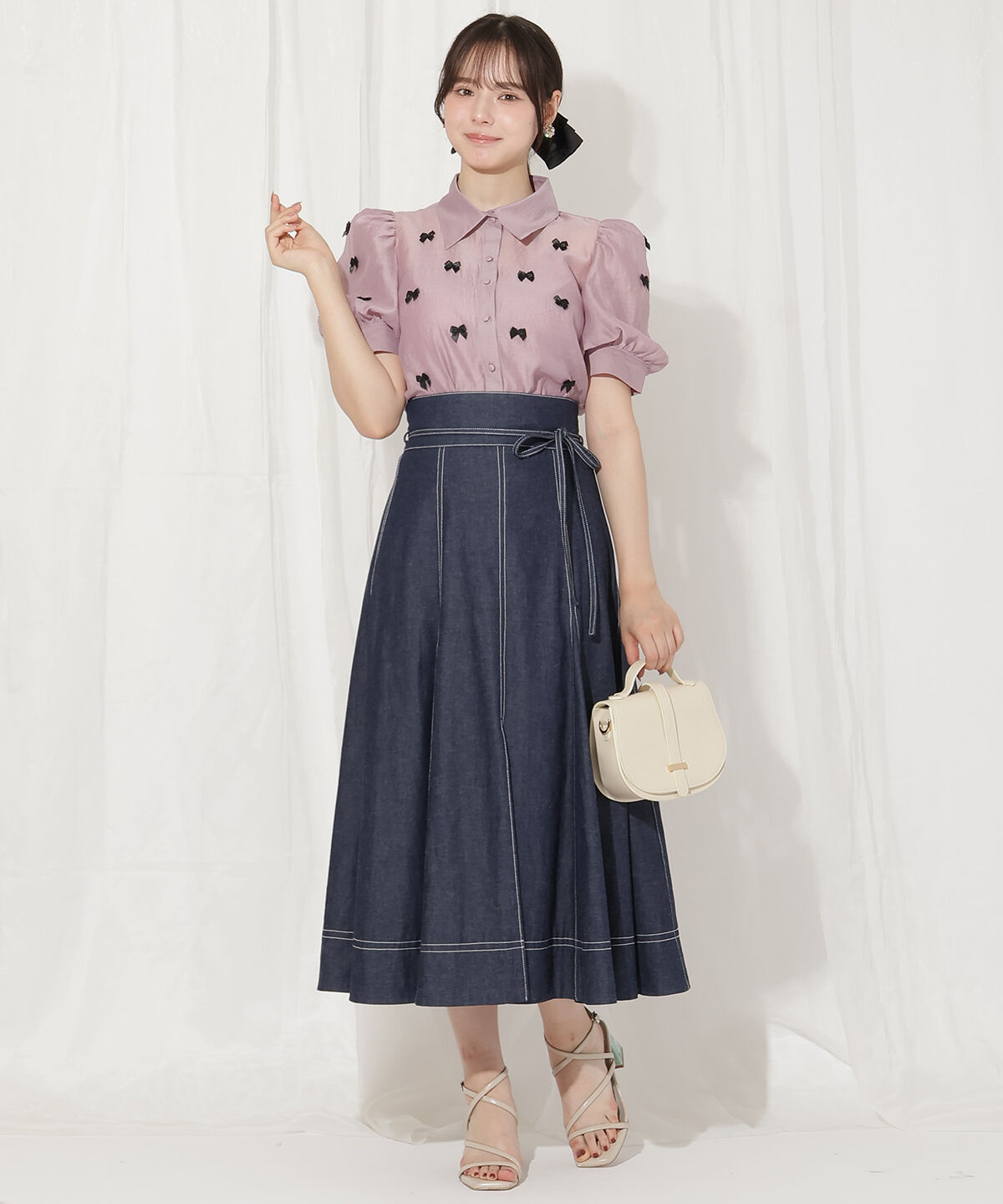 WILLSELECTION「リボンシアーブラウス」|シャツ・ブラウス|