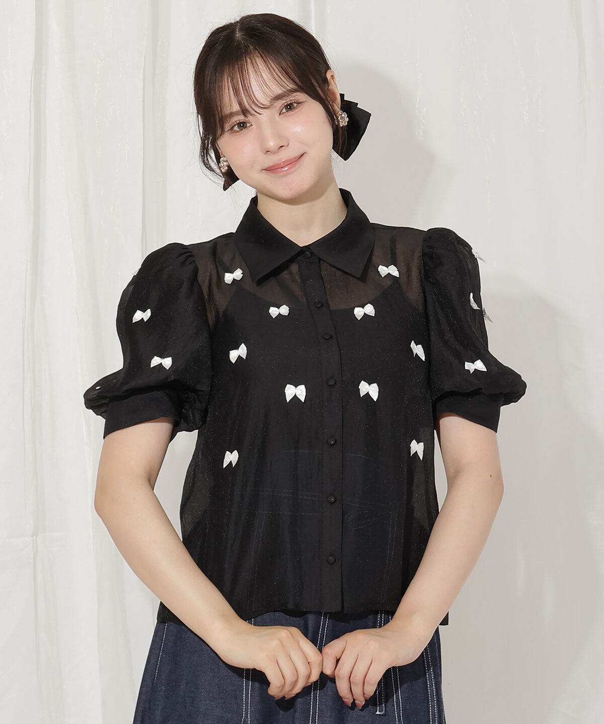 WILLSELECTION「リボンシアーブラウス」|シャツ・ブラウス|